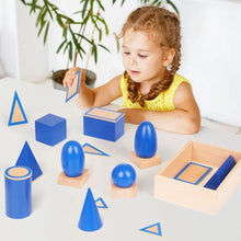 Load image into Gallery viewer, Montessori Wooden Geometry Set