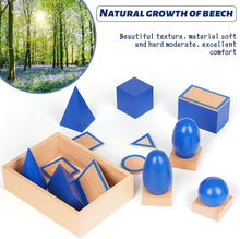Load image into Gallery viewer, Montessori Wooden Geometry Set