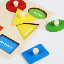 Load image into Gallery viewer, Montessori Wooden Shape Puzzle Board (Available in 5 different sizes)