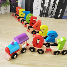 Load image into Gallery viewer, Montessori Wooden Number Train