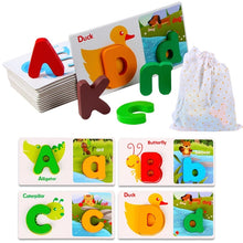Load image into Gallery viewer, Alphabet ABC / Numbers Matching Puzzle