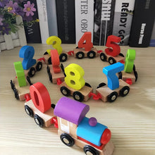 Load image into Gallery viewer, Montessori Wooden Number Train