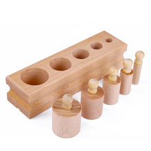 Load image into Gallery viewer, Montessori Knobbed Cylinders