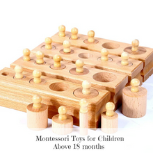 Load image into Gallery viewer, Montessori Knobbed Cylinders