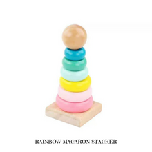 Load image into Gallery viewer, Rainbow Macaron Stacking Ring
