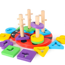 Load image into Gallery viewer, Wooden Ladybird 3D Puzzle Stacking Toy