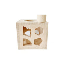 Load image into Gallery viewer, Montessori Wooden Box Shape Sorter