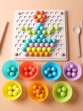Load image into Gallery viewer, Montessori Sorting Rainbow Beads Pick Up Set