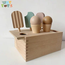 Load image into Gallery viewer, Montessori Ice Cream Wooden Set