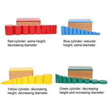 Load image into Gallery viewer, Montessori Knobless Classifying Cylinders

