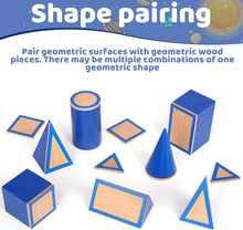 Load image into Gallery viewer, Montessori Wooden Geometry Set
