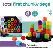 Load image into Gallery viewer, Tots First Chunky Pegs

