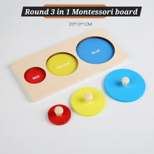 Load image into Gallery viewer, Montessori Wooden Shape Puzzle Board (Available in 5 different sizes)
