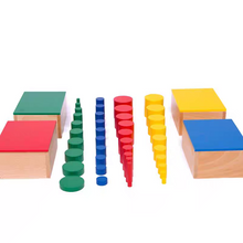 Load image into Gallery viewer, Montessori Knobless Classifying Cylinders

