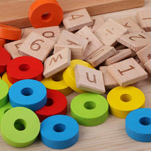 Load image into Gallery viewer, Montessori Colour &amp; Number Sorting Rings Set

