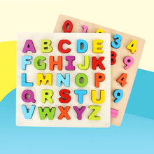 Load image into Gallery viewer, Alphabet ABC / Numbers Lift and Fit Puzzle
