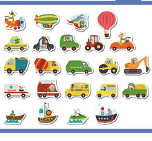 Load image into Gallery viewer, Animal / Vegetable / Transport 2 Piece Jigsaw Puzzle Set
