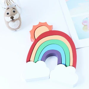 Wooden Rainbow Macaron Stacker