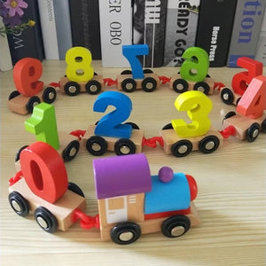 Montessori Wooden Number Train