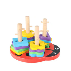 Wooden Ladybird 3D Puzzle Stacking Toy