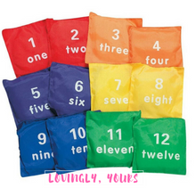 Load image into Gallery viewer, [Ready Stock] Educational Alphabet ABC / Number / Shapes Beanbags
