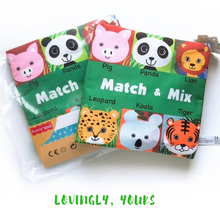 Load image into Gallery viewer, Match And Mix Animal Soft Book
