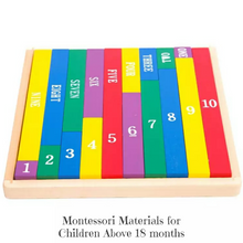 Load image into Gallery viewer, Montessori Matching Number Colour Puzzle Tangram
