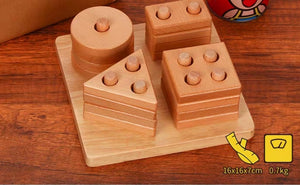 Montessori Wooden Geometric Puzzle Board