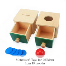 Load image into Gallery viewer, Montessori Imbucare Slot with Coin and Discs
