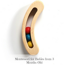 Load image into Gallery viewer, Montessori Wooden Ball Rattle
