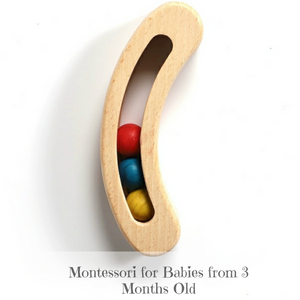 Montessori Wooden Ball Rattle