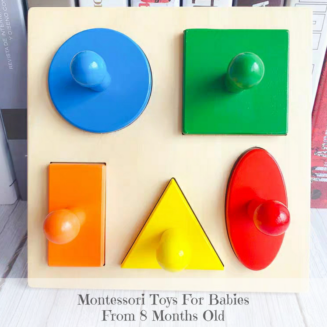 [Ready Stock] Montessori 3 and 5 Piece Shape Puzzle