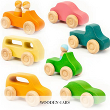 Load image into Gallery viewer, Wooden Cars (Set of 7)
