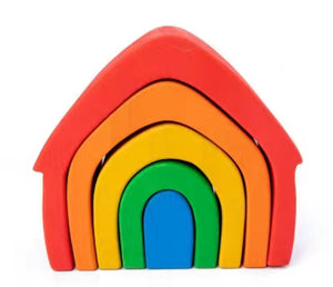 Wooden House Rainbow Stacker