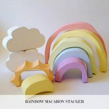 Load image into Gallery viewer, Wooden Rainbow Macaron Stacker
