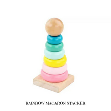 Load image into Gallery viewer, Rainbow Macaron Stacking Ring
