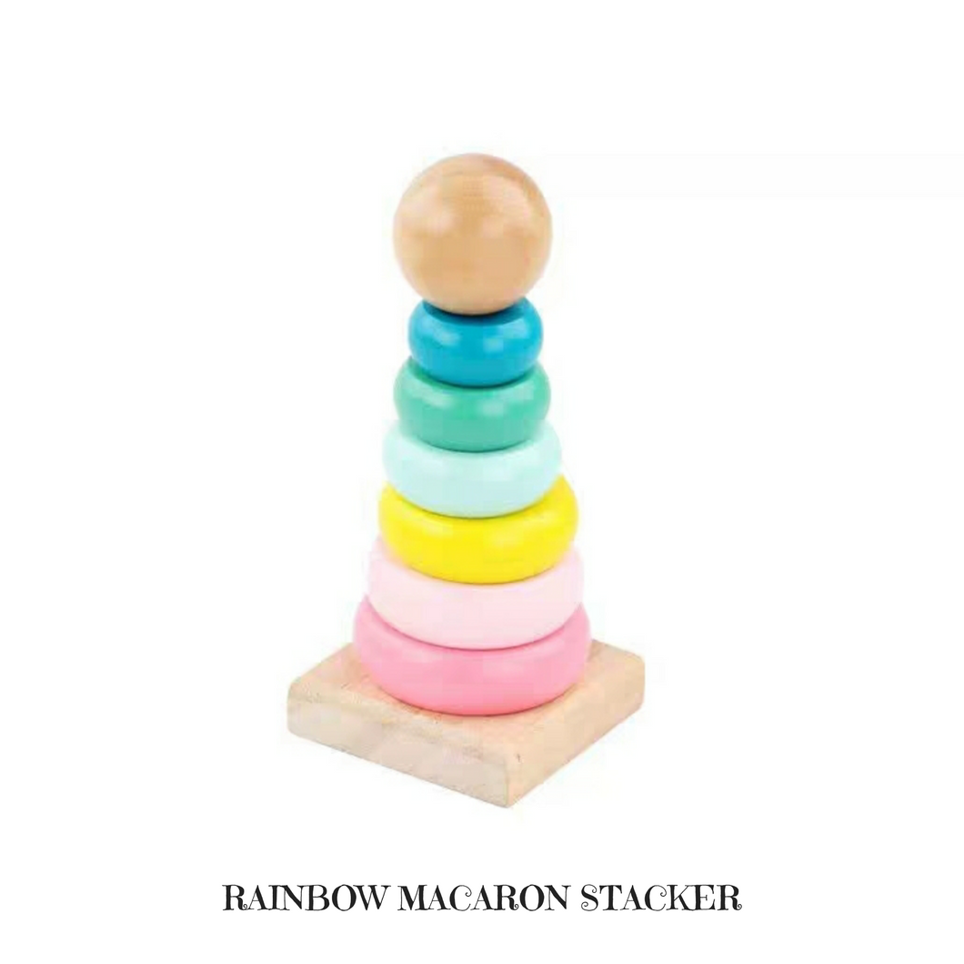 Rainbow Macaron Stacking Ring