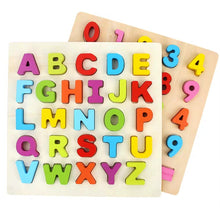 Load image into Gallery viewer, Alphabet ABC / Numbers Lift and Fit Puzzle
