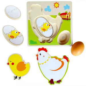 Chicken & Egg Stacking Nesting Puzzle