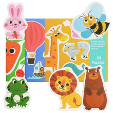 Load image into Gallery viewer, Animal / Vegetable / Transport 2 Piece Jigsaw Puzzle Set
