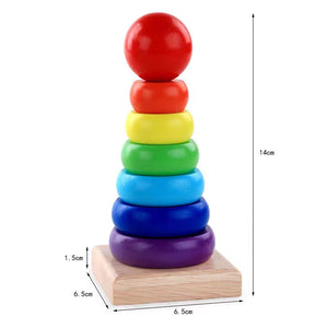 Rainbow Macaron Stacking Ring