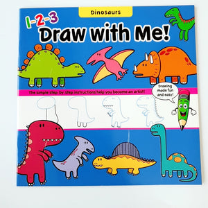 [Ready Stock] Draw With Me Books (Dino/Ocean/Farm/Wild Animals)