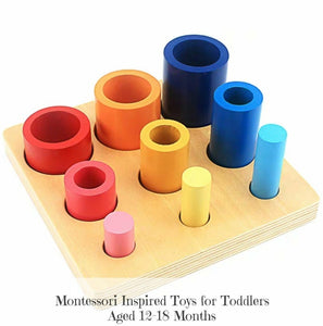 Montessori Wooden Knobbed Cylinders